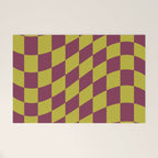 Wavy Ripe Berry x Chartreuse Welcome Mat Gallery Image 1