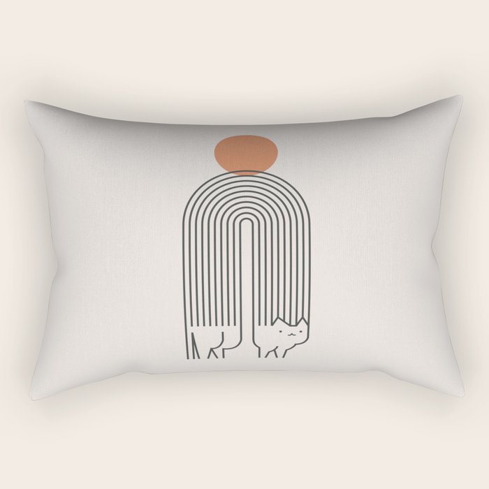 Cat Landscape 94 Rectangular Pillow Gallery Image 1