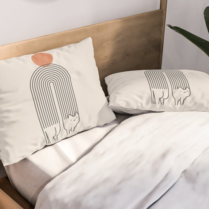 Cat Landscape 94 Pillow Sham Gallery Image 2