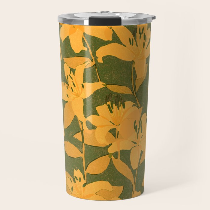 Tiger Lily (ORANGE) Travel Mug Gallery Image 1
