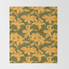Tiger Lily (ORANGE) Throw Blanket Gallery Image 2