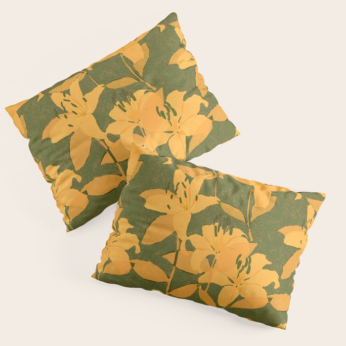 Tiger Lily (ORANGE) Pillow Sham Gallery Image 1