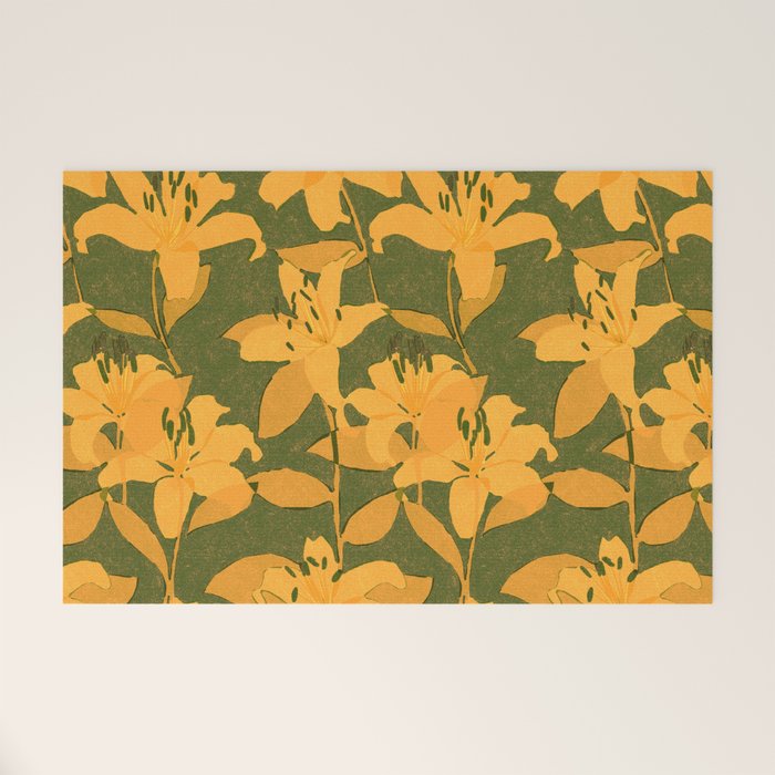 Tiger Lily (ORANGE) Welcome Mat Gallery Image 1