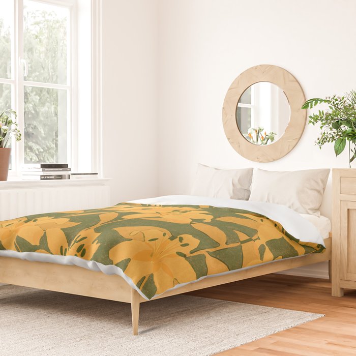 Tiger Lily (ORANGE) Duvet Cover Gallery Image 2