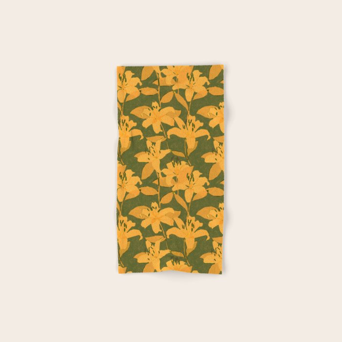 Tiger Lily (ORANGE) Bath Towel Gallery Image 1