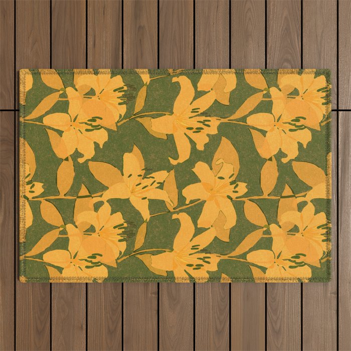 Tiger Lily (ORANGE) Outdoor Rug Gallery Image 1