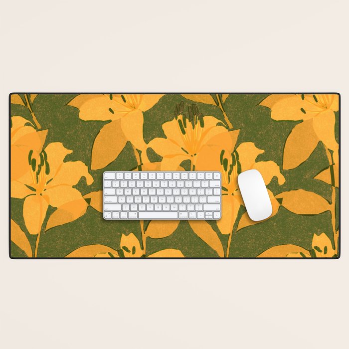 Tiger Lily (ORANGE) Desk Mat Gallery Image 1
