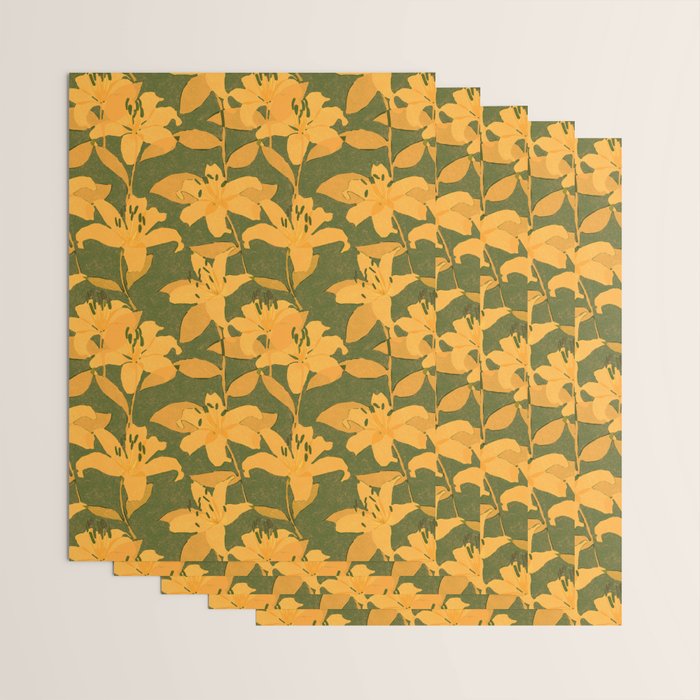 Tiger Lily (ORANGE) Wrapping Paper Gallery Image 3