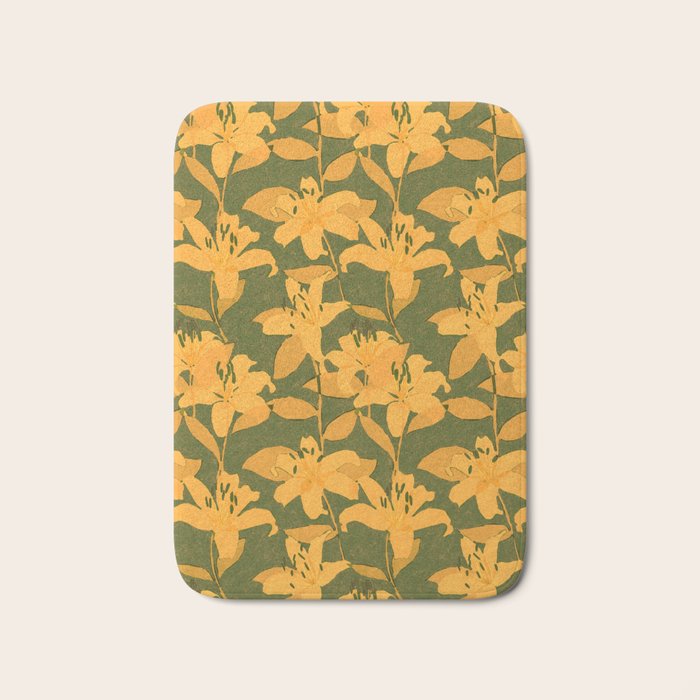 Tiger Lily (ORANGE) Bath Mat Gallery Image 1
