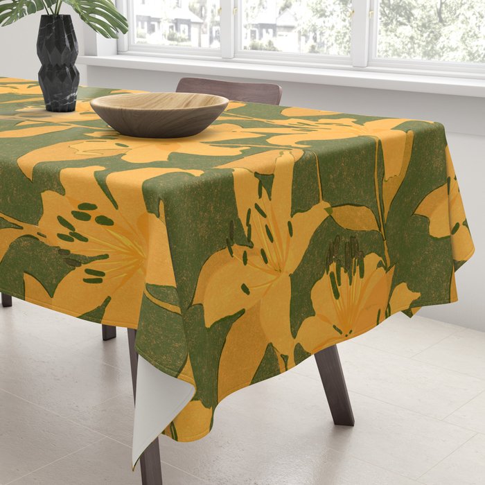 Tiger Lily (ORANGE) Tablecloth Gallery Image 3
