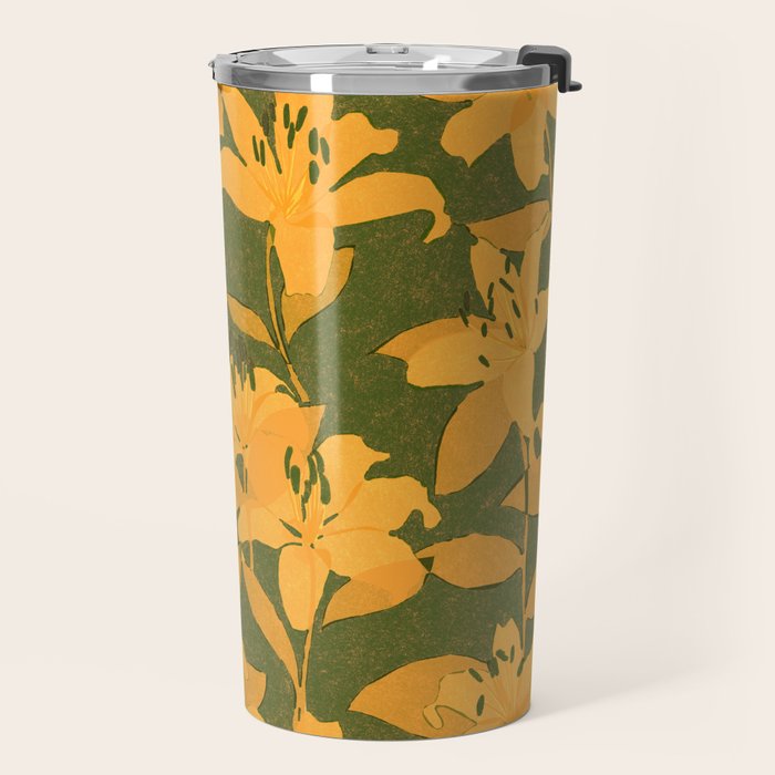 Tiger Lily (ORANGE) Travel Mug Gallery Image 2