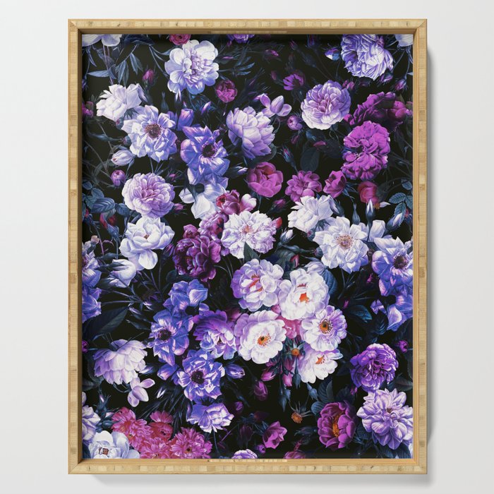 Rose Garden - Night III Serving Tray Gallery Image 1