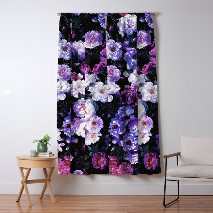 Rose Garden - Night III Window Curtain Gallery Image 1