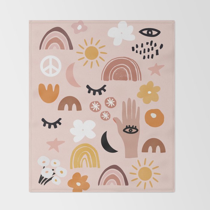 Boho mystic Throw Blanket Gallery Image 2
