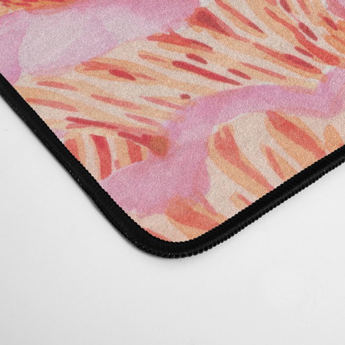 Cyber pink mushrooms Desk Mat Gallery Image 4