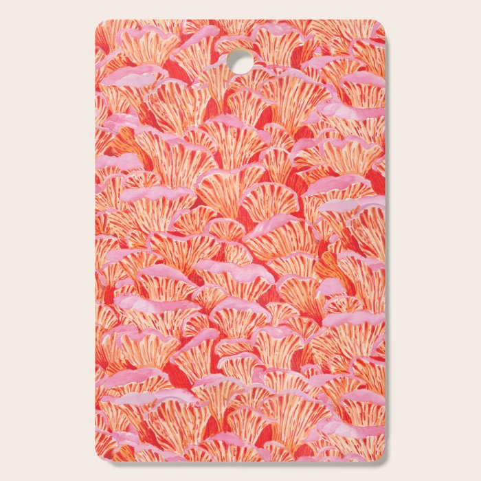 Cyber pink mushrooms Cutting Board Gallery Image 1
