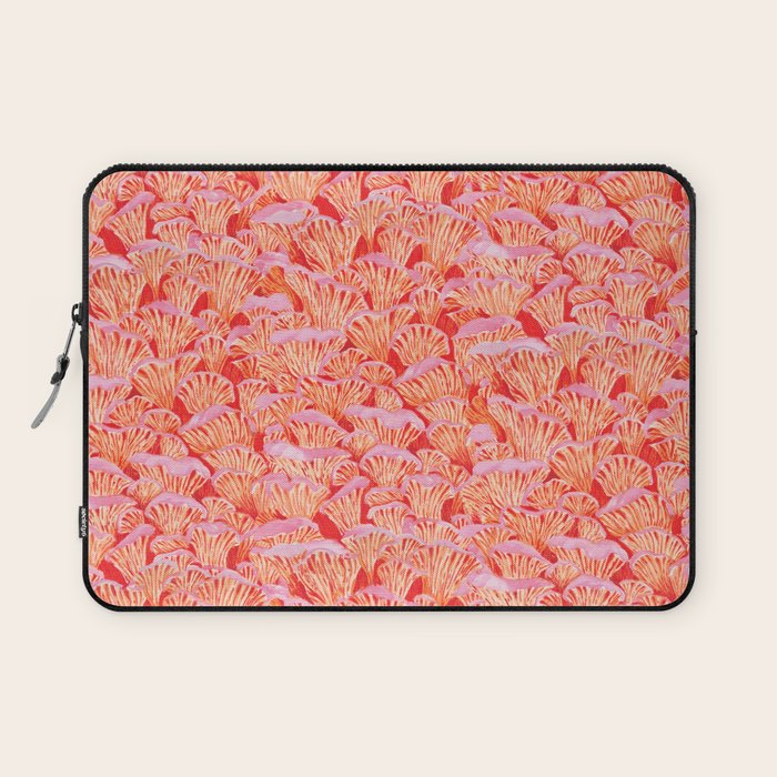 Cyber pink mushrooms Laptop Sleeve Gallery Image 1