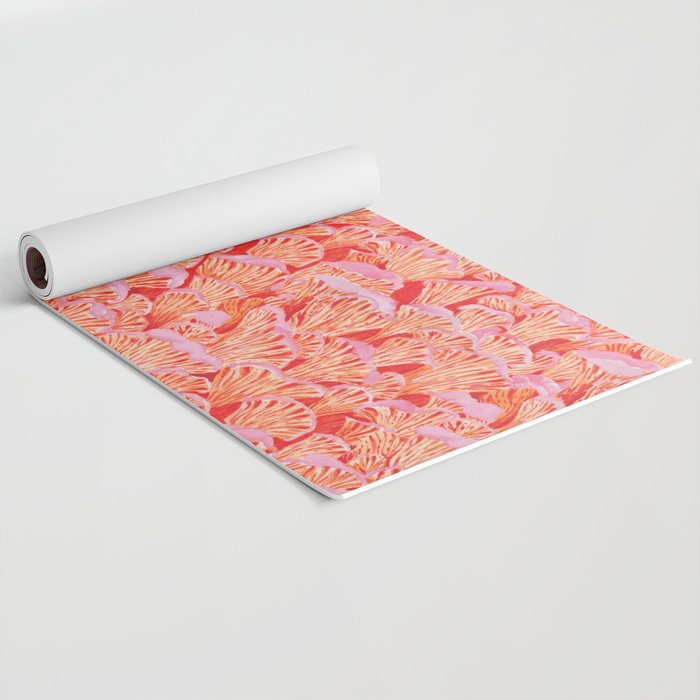 Cyber pink mushrooms Yoga Mat Gallery Image 2
