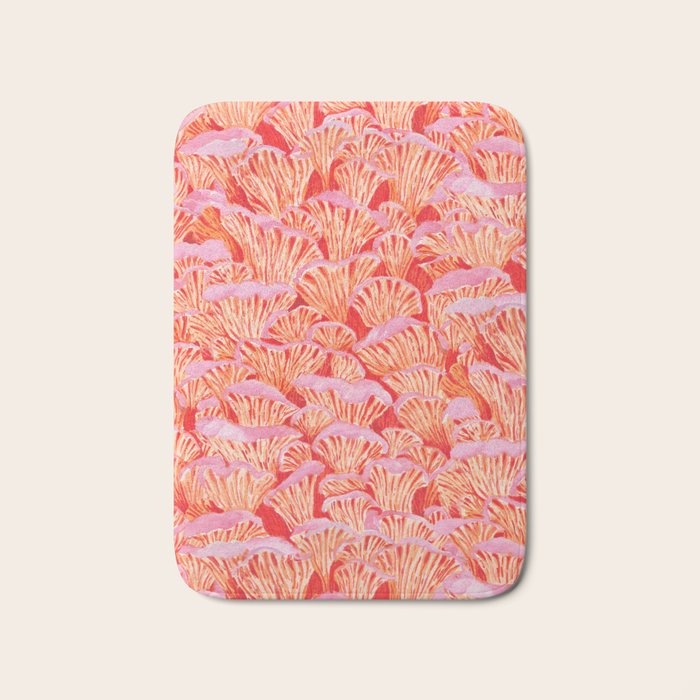 Cyber pink mushrooms Bath Mat Gallery Image 1
