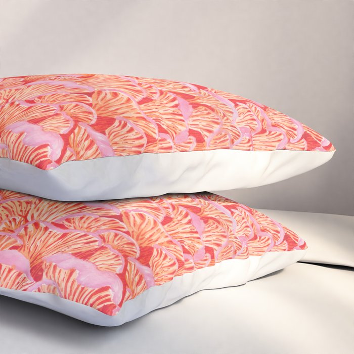 Cyber pink mushrooms Pillow Sham Gallery Image 3
