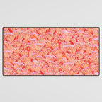 Cyber pink mushrooms Desk Mat Gallery Image 3