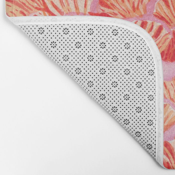 Cyber pink mushrooms Bath Mat Gallery Image 2