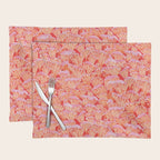 Cyber pink mushrooms Placemat Gallery Image 1