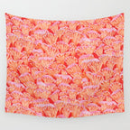 Cyber pink mushrooms Wall Tapestry Gallery Image 4