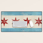 Chicago Flag Desk Mat Gallery Image 1
