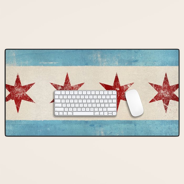 Chicago Flag Desk Mat Gallery Image 1