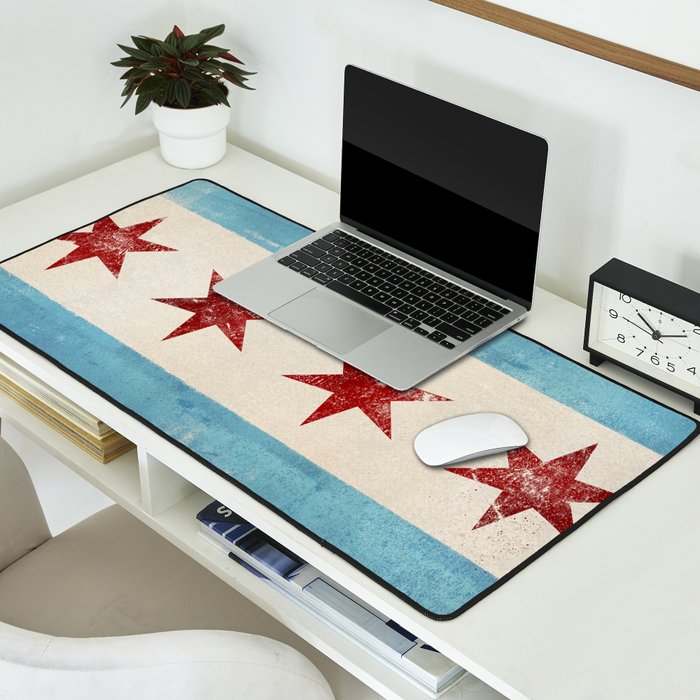Chicago Flag Desk Mat Gallery Image 2