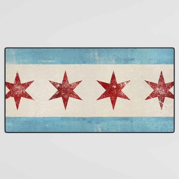 Chicago Flag Desk Mat Gallery Image 3