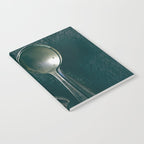 Beautiful Vintage Spoons on Black - still life photograph Notebook Gallery Image 2