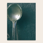 Beautiful Vintage Spoons on Black - still life photograph Notebook Gallery Image 4