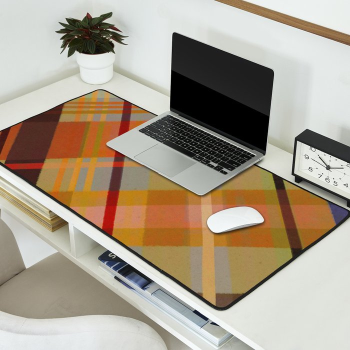 Colorful Plaid #2 Desk Mat Gallery Image 2