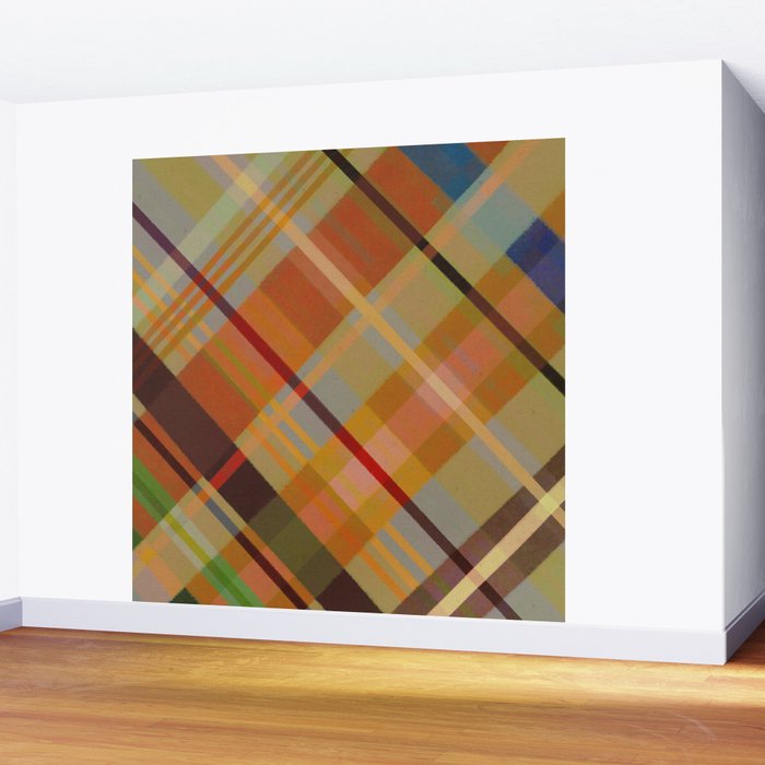 Colorful Plaid #2 Wall Mural Gallery Image 2