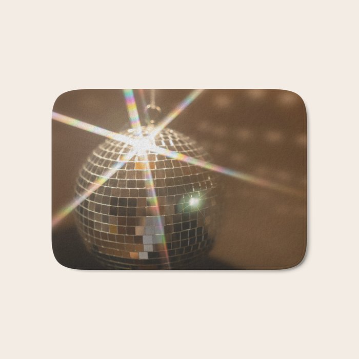 Festive Disco Ball Sparkling Holiday Party Room Decor Photography Bath Mat Gallery Image 1
