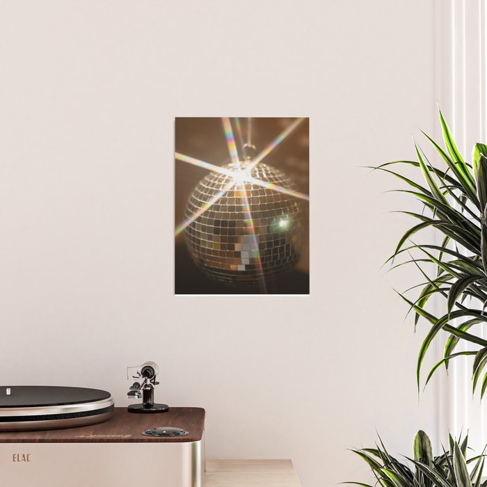 Festive Disco Ball Sparkling Holiday Party Room Decor Photography Poster Gallery Image 2