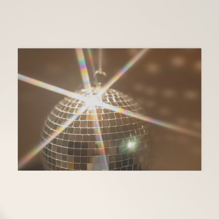 Festive Disco Ball Sparkling Holiday Party Room Decor Photography Welcome Mat Gallery Image 1