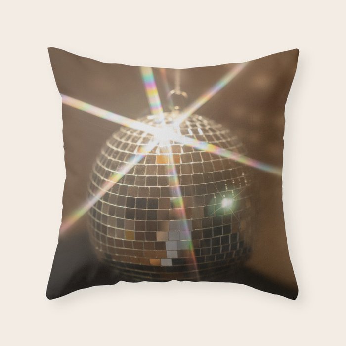 Festive Disco Ball Sparkling Holiday Party Room Decor Photography Throw Pillow Gallery Image 1