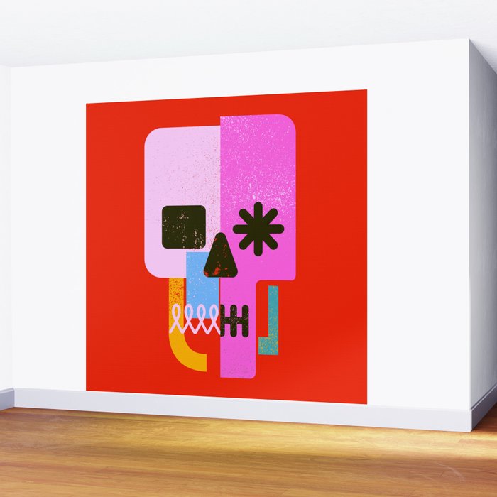 Encrypted Skull Wall Mural Gallery Image 2