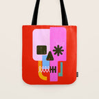 Encrypted Skull Tote Bag Gallery Image 1