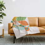 floral shapes IV Throw Blanket Gallery Image 1
