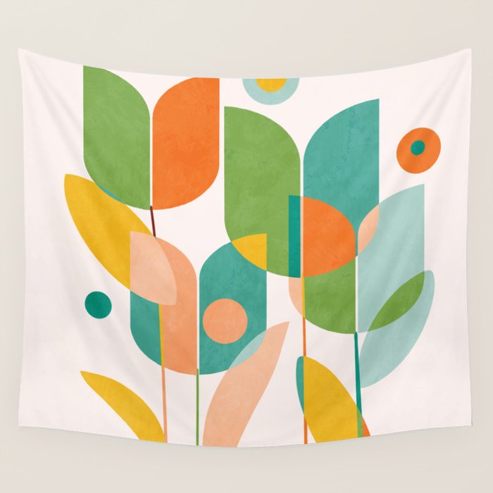 floral shapes IV Wall Tapestry Gallery Image 4