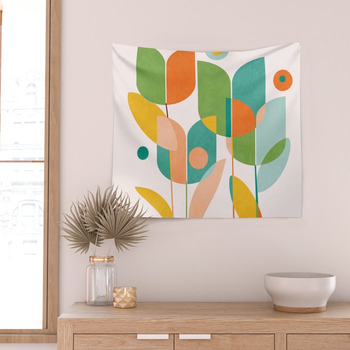 floral shapes IV Wall Tapestry Gallery Image 2