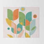floral shapes IV Throw Blanket Gallery Image 2