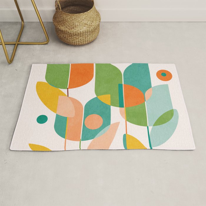 floral shapes IV Rug Gallery Image 1