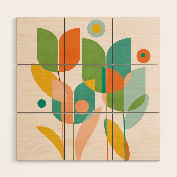 floral shapes IV Wood Wall Art Gallery Image 1
