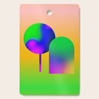 Tuscan  Landscape - Ombre Colors Minimalist Modern Abstract Iluustration  Cutting Board Gallery Image 1