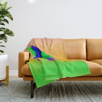 Tuscan  Landscape - Ombre Colors Minimalist Modern Abstract Iluustration  Throw Blanket Gallery Image 1